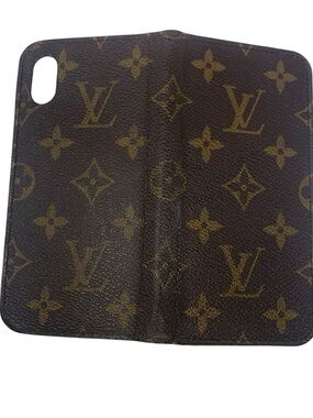 Louis Vuitton X XS iPhone Paris Monogram Folio Case Cover Brown LV Wallet Spain